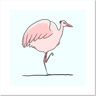 A flamingo - or is it a pink balloon? Posters and Art